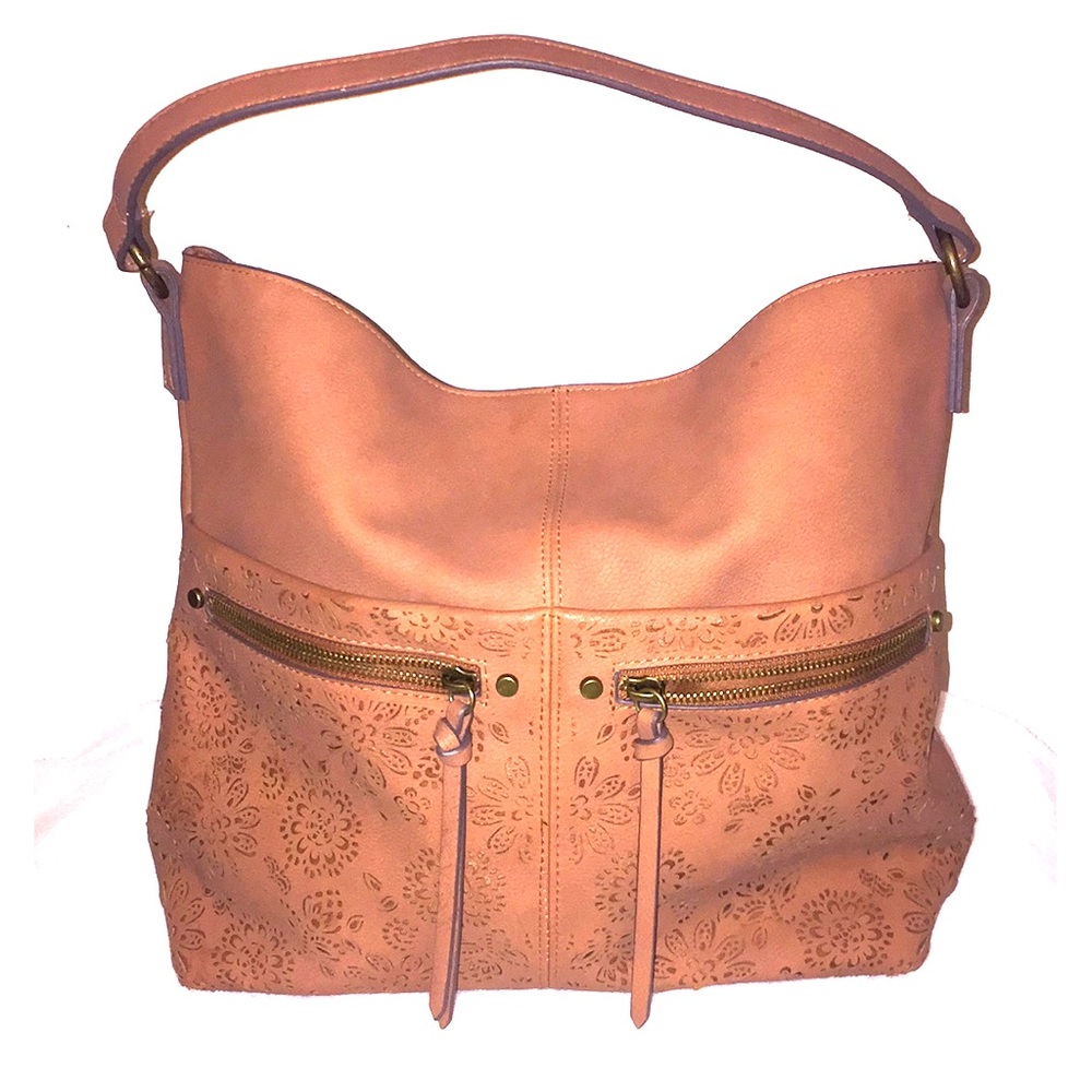 Brown faux leather purse